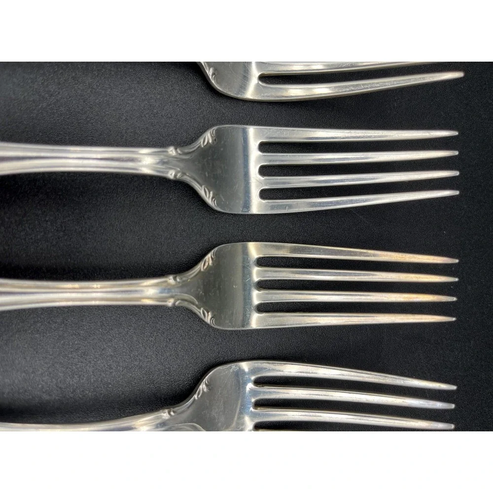 Andante Sterling Silver Dinner Fork Set 4 Pieces By Gorham Silver